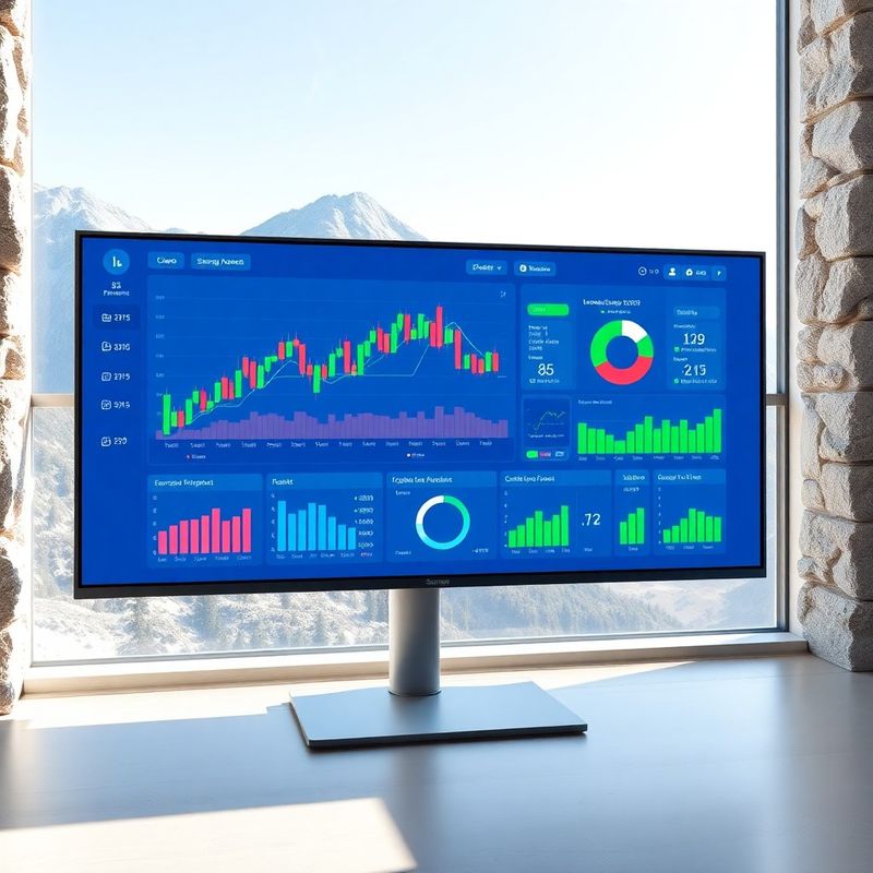 Vmesnik virtualnega portfelja s svečnimi grafi in razporeditvijo sredstev